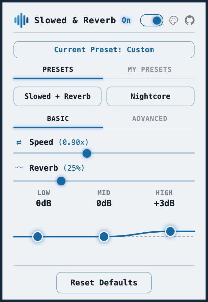 The popup in the Frost theme, blue on pale grey.